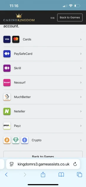 Casino Kingdom payment