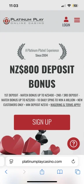 platinum play casino