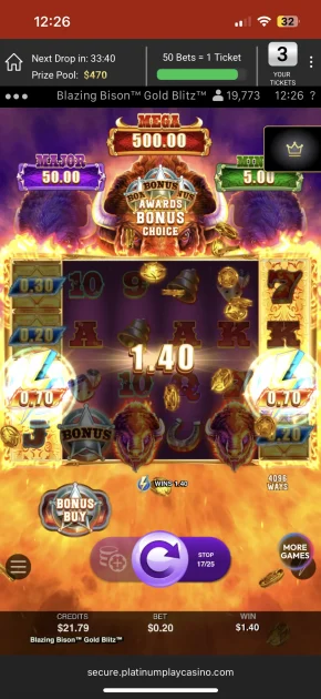 platinum play casino game