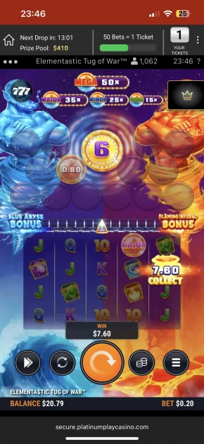 platinum play casino game