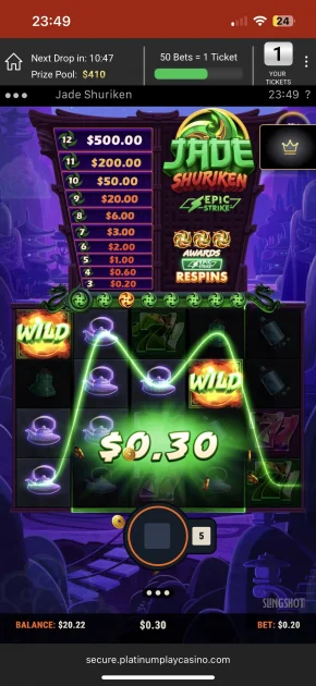 platinum play casino game