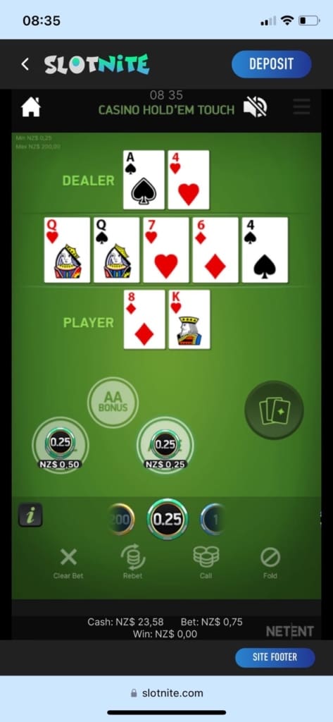 Slotnite Casino Screen