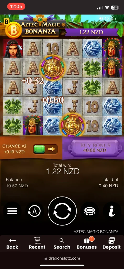 DragonSlots casino game