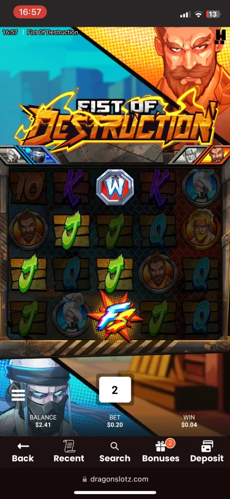 DragonSlots casino game