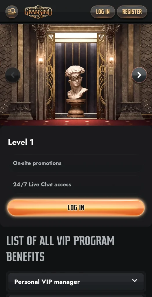 gransino casino login