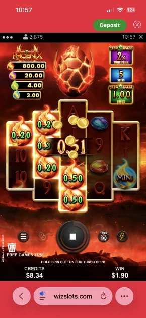 wiz slots casino game