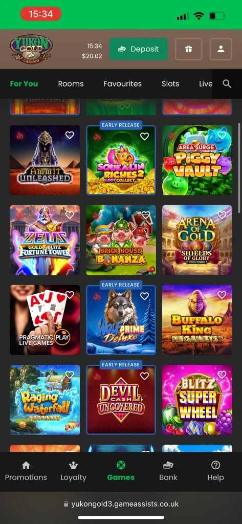 Yukon Gold Casino Game