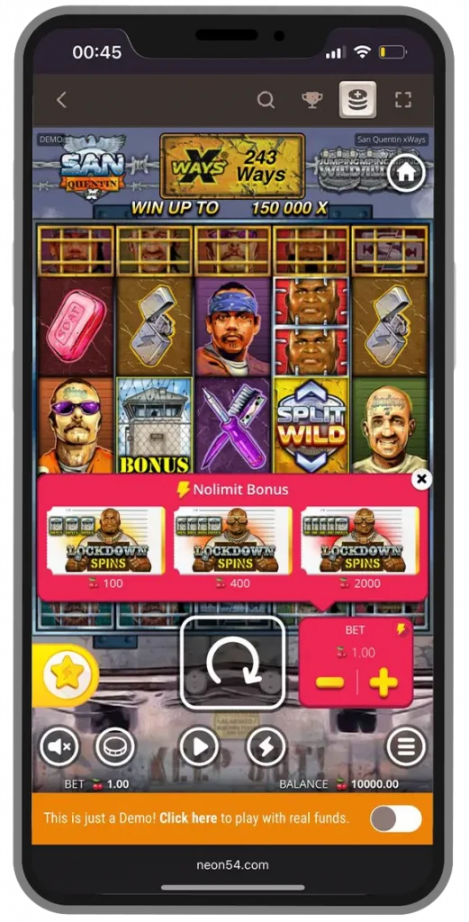 bonus buy san quentin