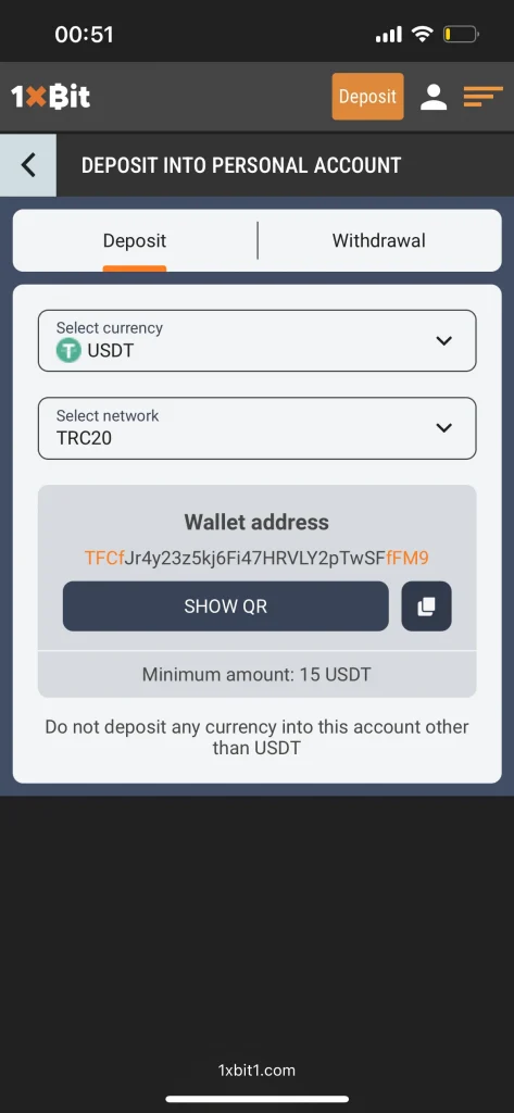 1xbit casino deposit