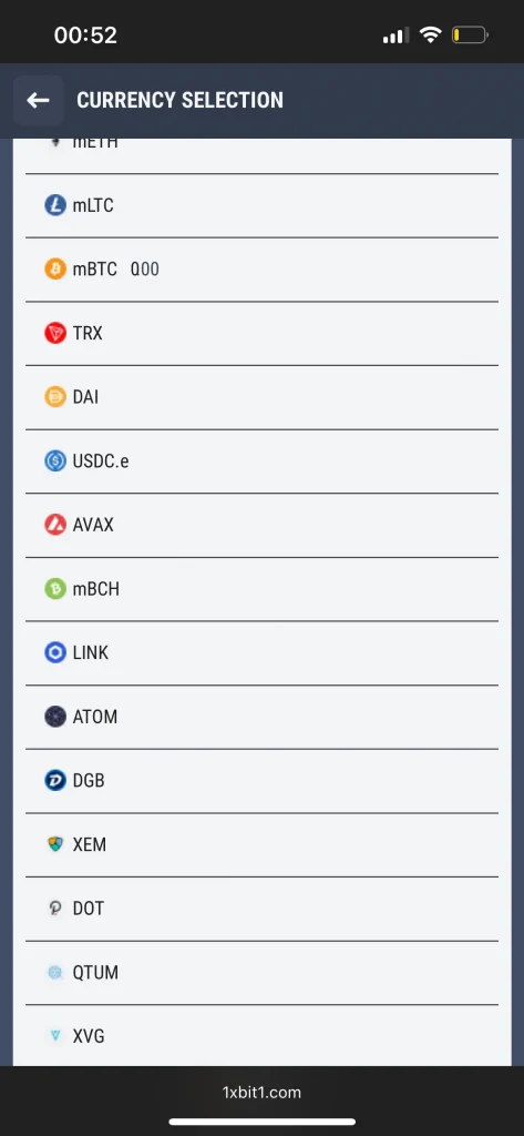 1xbit casino deposit