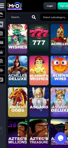 Mr O Casino games